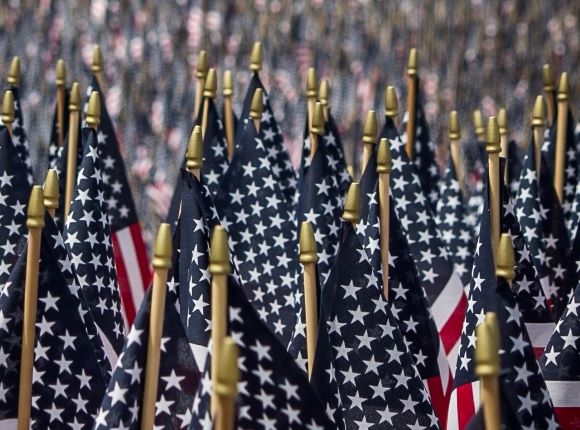 Memorial day flags